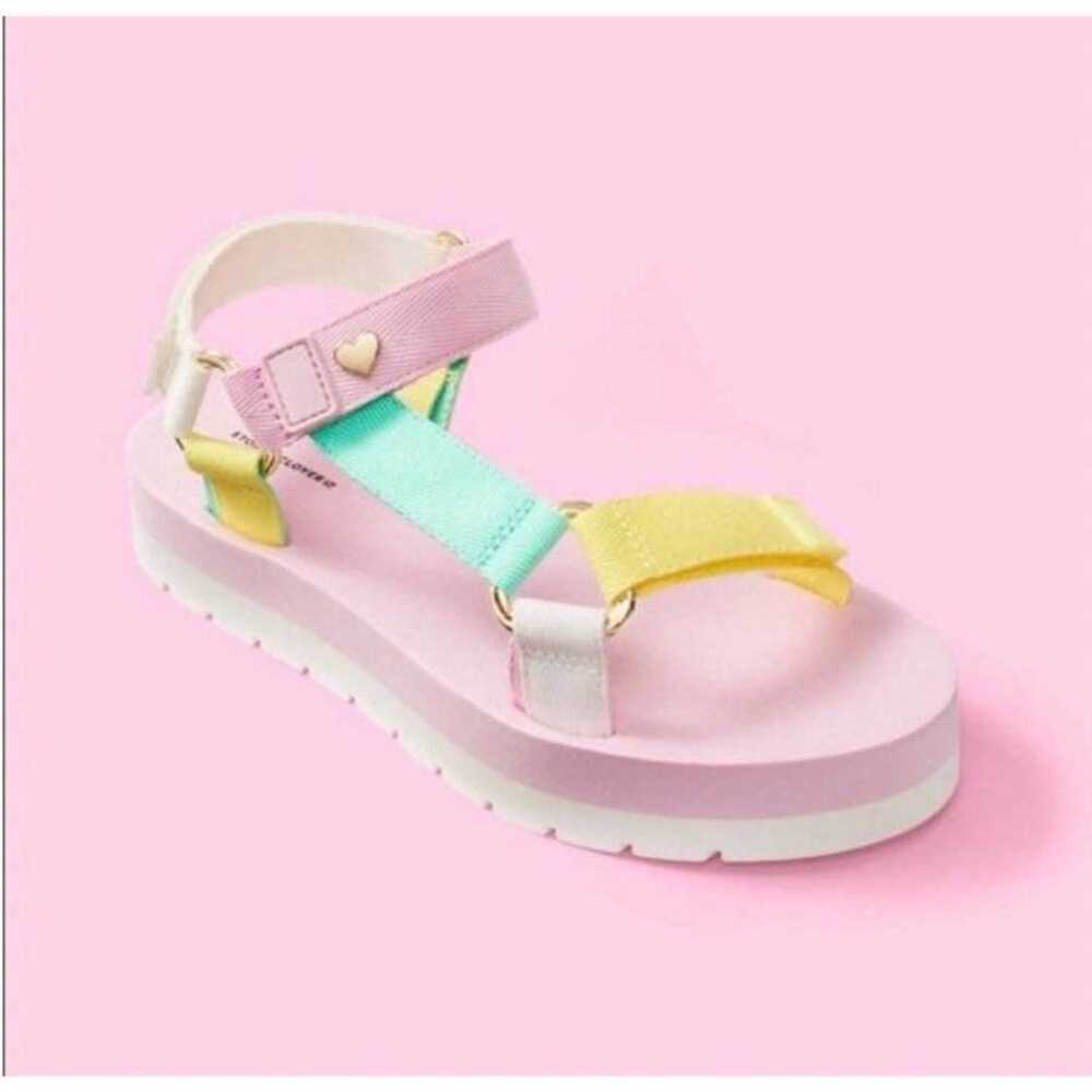 NWT Stoney Clover Lane x Target Pastel Colorblock Sports Sandals Sz 9 Women’s